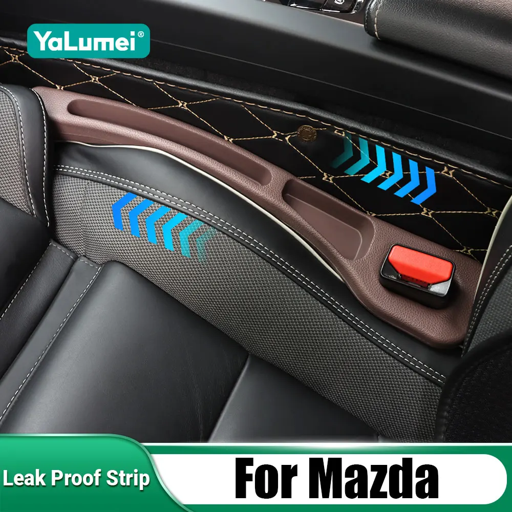 2Pcs Car Seat Gap Leak Proof Sealing Strip For Mazda 2 3 5 6 BK BL BM BP GG GH GJ GL CX3 CX4 CX5 CX-5 CX7 MX5 RX8 BT50 2003-2025