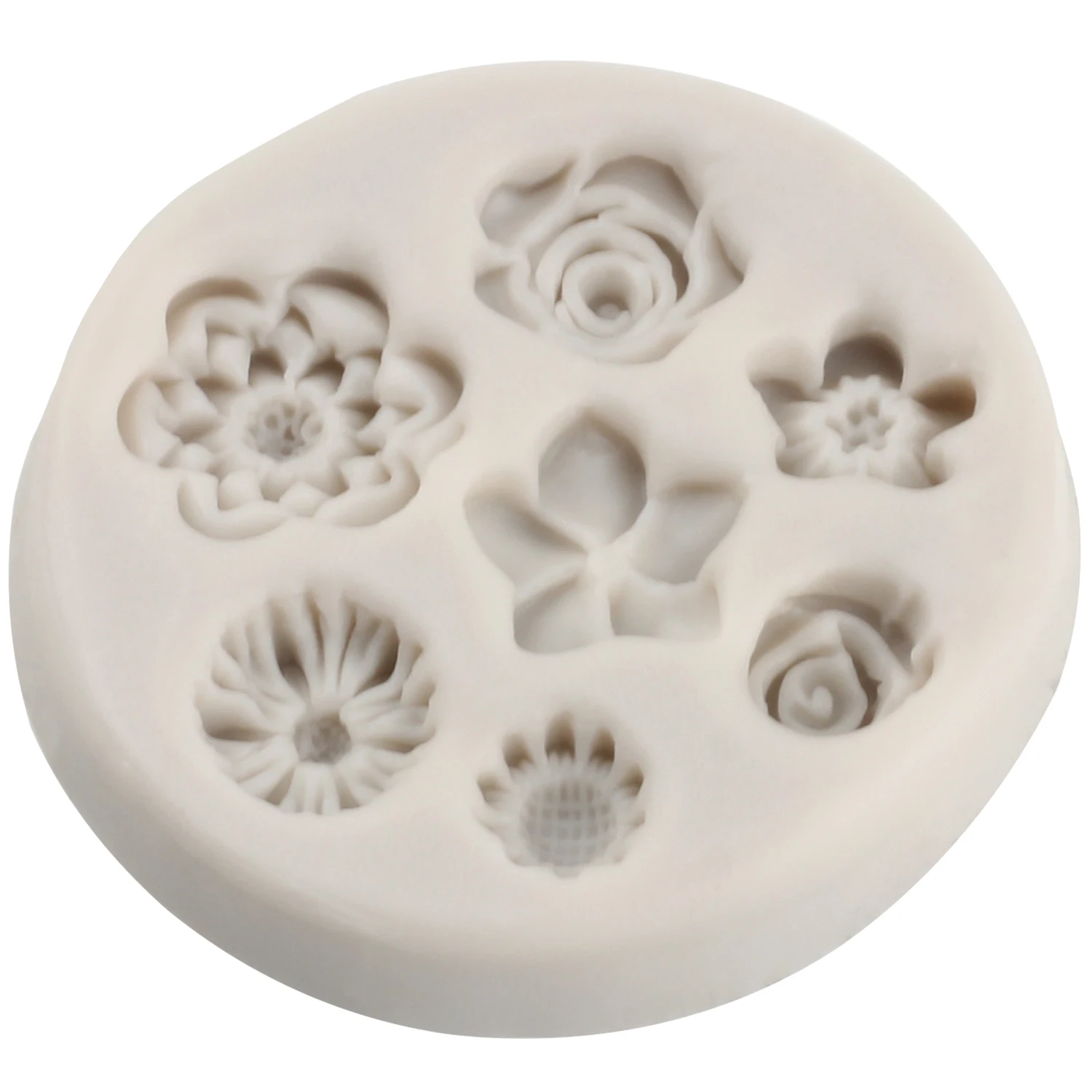 Variety Of Flowers Cake Border Silicone Mold Cupcake Topper Fondant Mould Cake Decorating Tools Candy Clay Resin Chocolate Molds