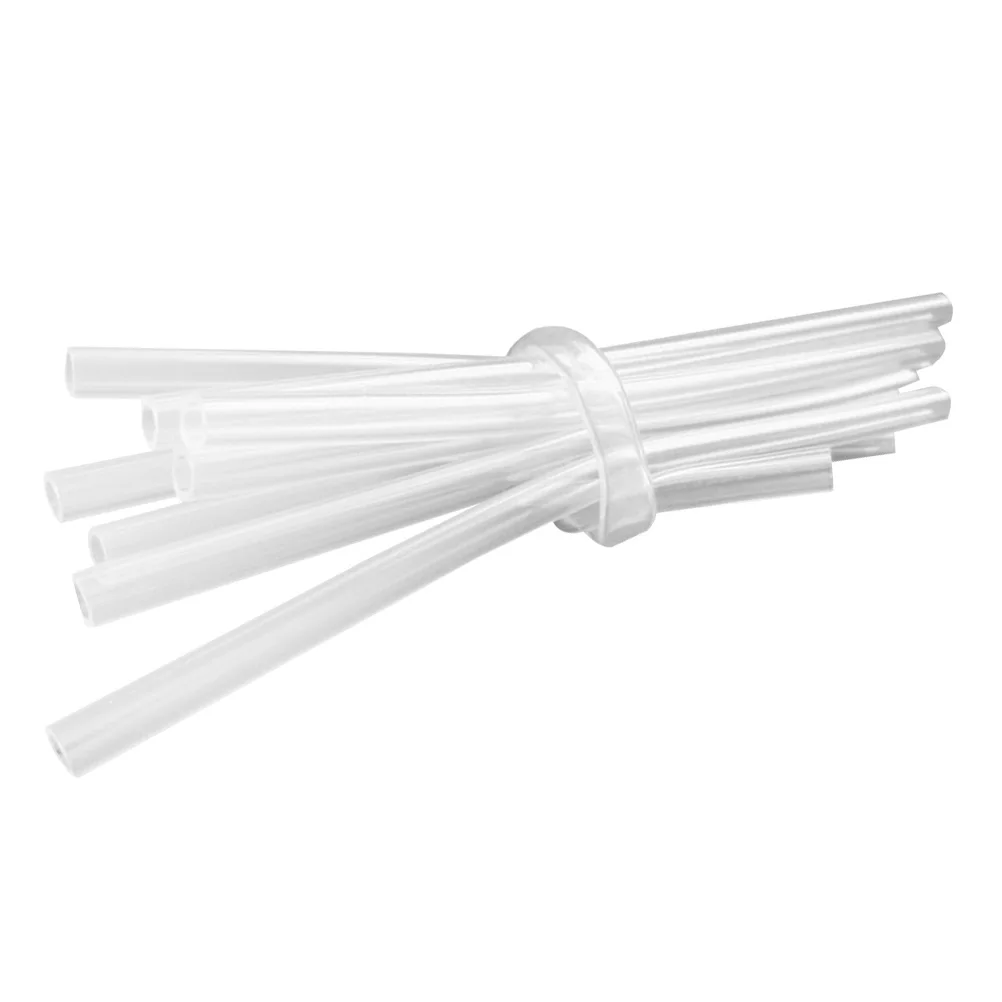 

20 Pcs Reusable Silicone Straws Suction Nozzle Thick Tubes Dishwasher Safe Eco Friendly Fitness Gift Straw Cap