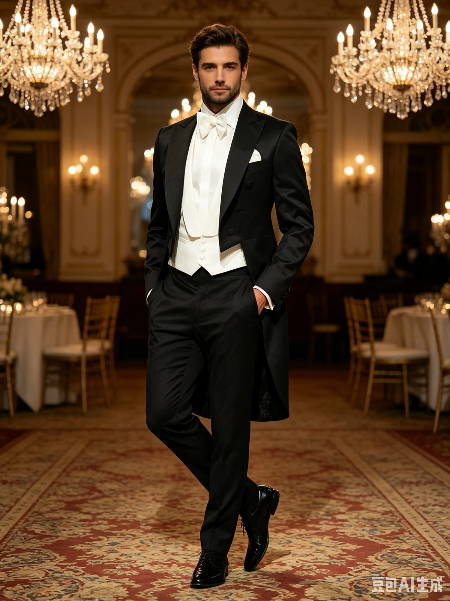 

Black Long Tail Coat 3 Pieces Gentleman Male Suit Men's Fashion Groom Tuxedo for Wedding Party Prom Jacket Vest with Pants
