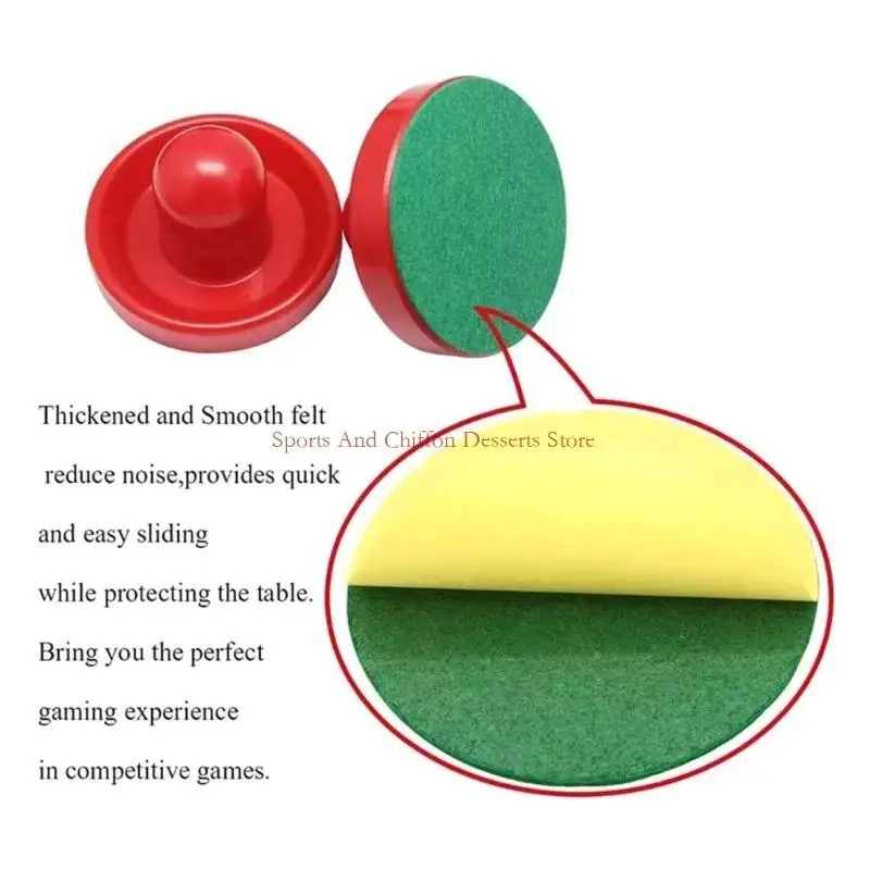 10Pcs 59mm/74mm/94mm Air Hockey Table Felt Pushers Air Hockey Felt Pushers Pads K1YF