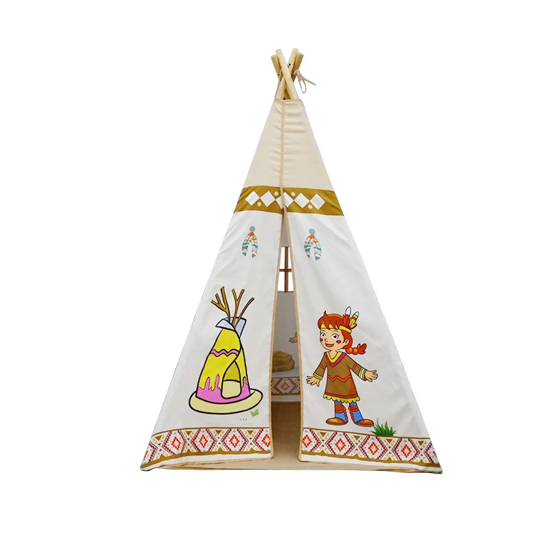 Indoor children's tent boy girl game house cartoon princess tent small house play house triangle tent