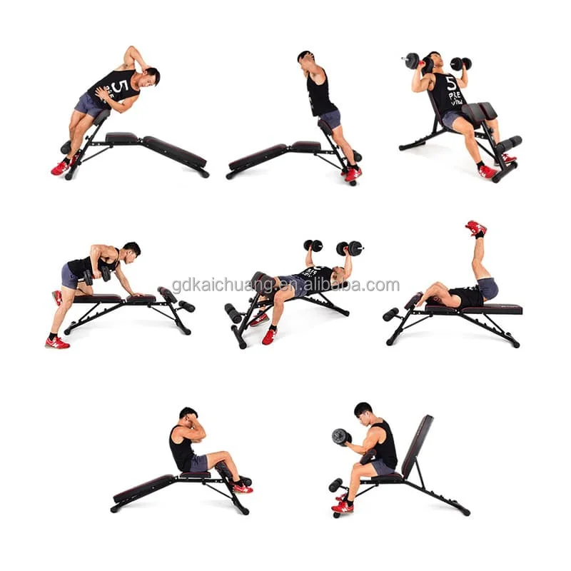عالية الجودة التجارية قابل للتعديل تجريب اللياقة البدنية مقاعد الصالة الرياضية ممارسة شقة قابلة للطي الوزن مقعد تدريب القوة