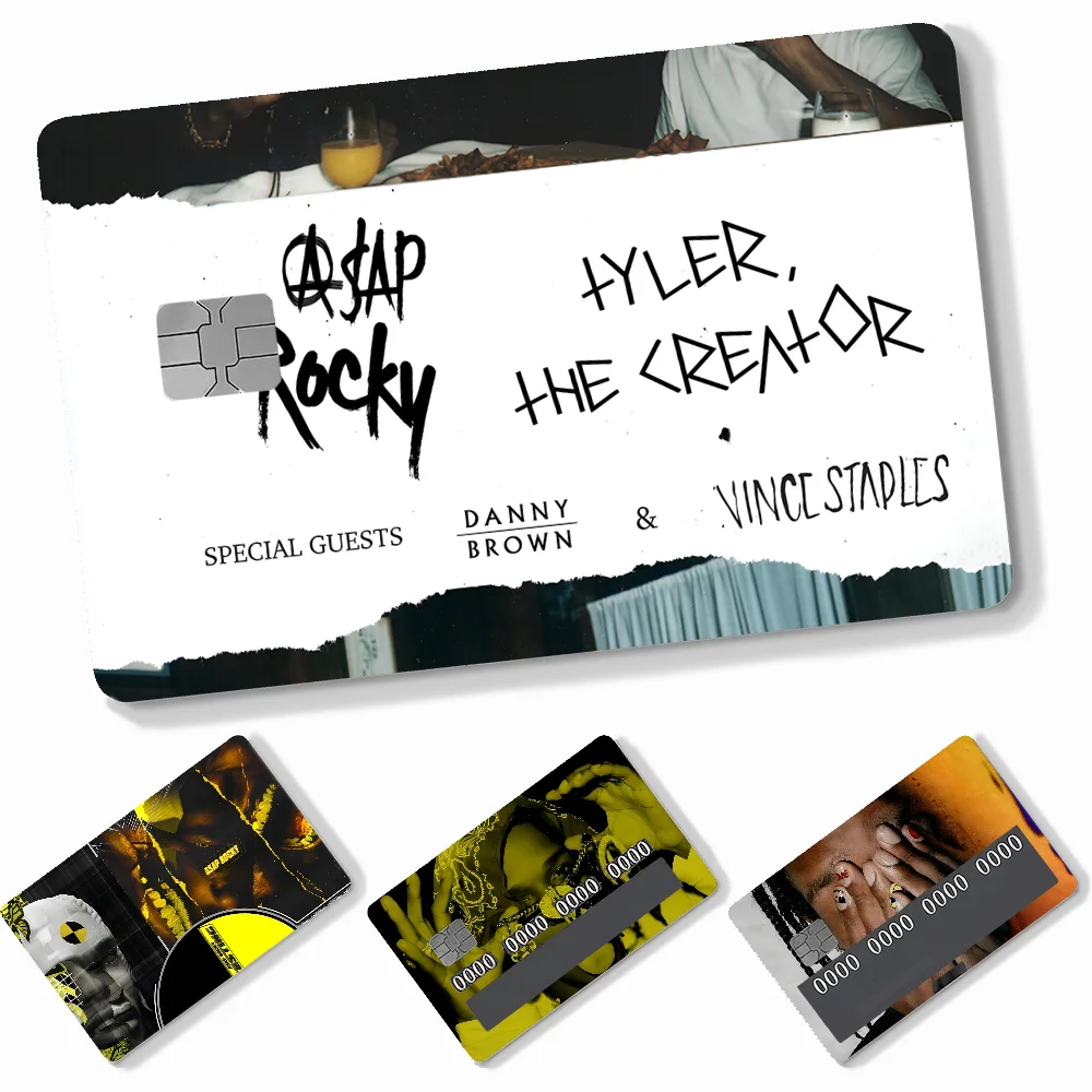 Music Album Star Asap Rocky Stickers Holographic Sticker Film Skin Cover For Credit Debit Card