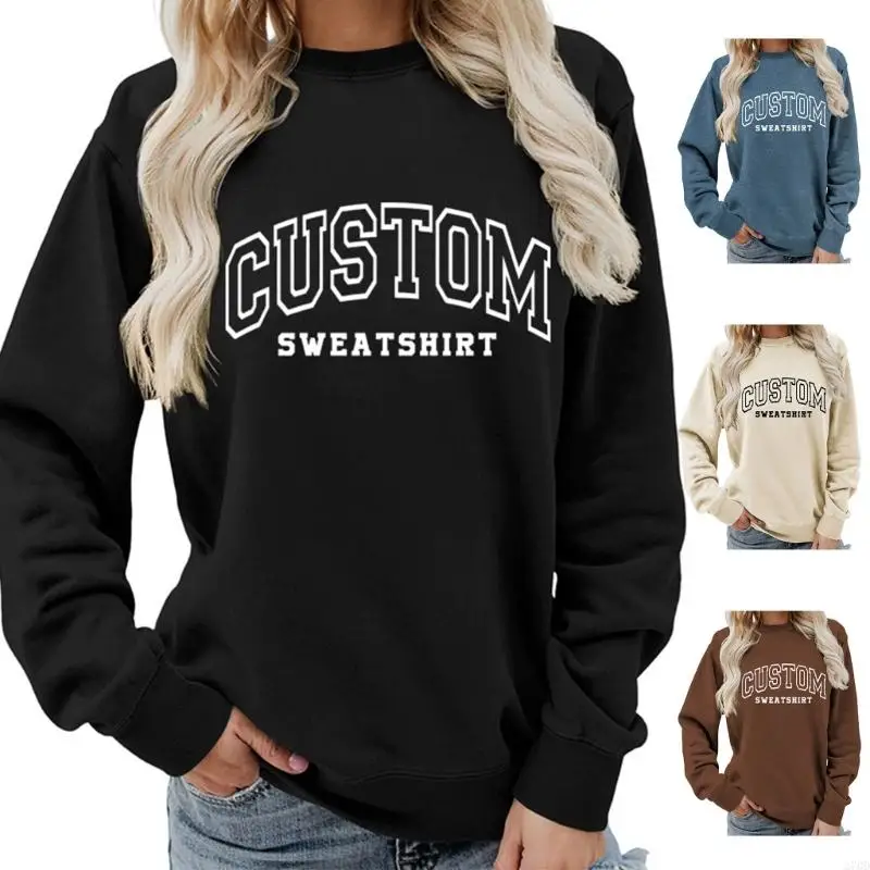 

Contemporary Printed Tops Oversized Cotton Sweatshirt For Women Comfortable Wear Easy Care Design