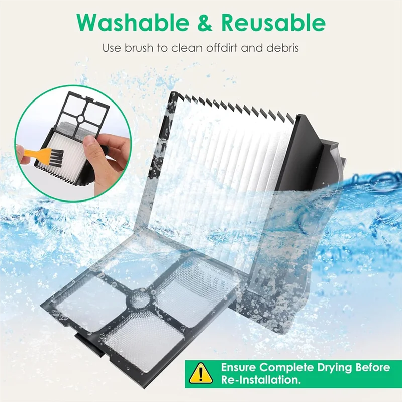 

AB15-HEPA Filters Replacement For Tineco Ifloor 3, Floor One S3, Floor One S5, Floor One S5 Pro Cordless Wet Dry Vacuum Parts