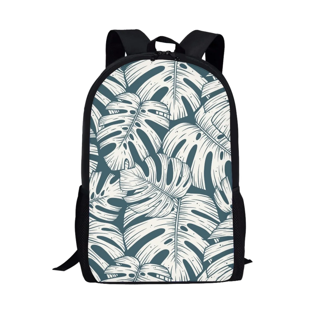 Tropical Palm Leaves Print School Bag Laptop Backpack Kids Boys Girls Book Bag Teenager Daily Casual Travel Storage Rucksacks