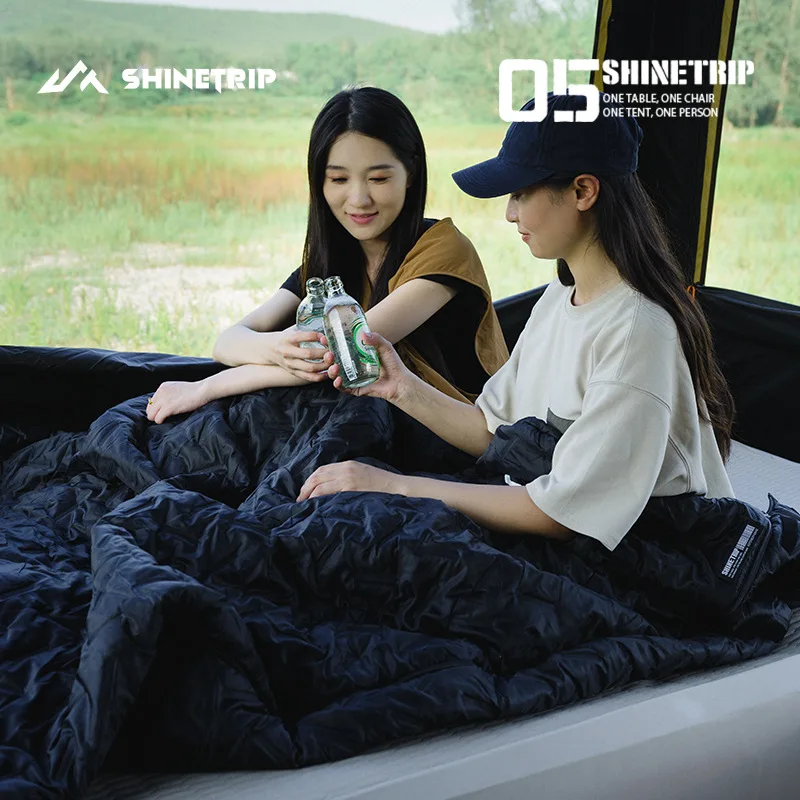Ultrasonic Outdoor Camping Warm and Temperature Controlled Sleeping Bag Portable Storage Can Be Spliced Imitation Silk Cotton