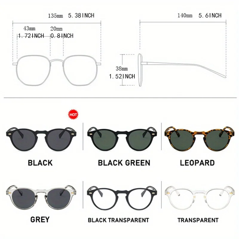 Retro Round Sunglasses Fashion Rice Nail Box Sunglasses For Men And Women Trend Joker Sunglasses