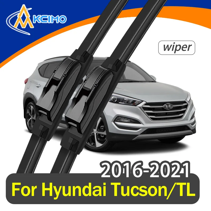 

For Hyundai Tucson/TL 2016–2021 Wiper Front Wiper Blades 2pcs HD Quiet Durable Automotive Wiper Windshield Windscreen