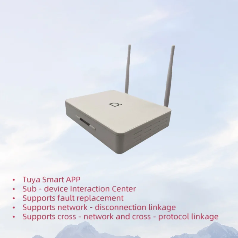Zigbee wired gateway, Tuya wired gateway, enhanced antenna, control center for home automation devices.