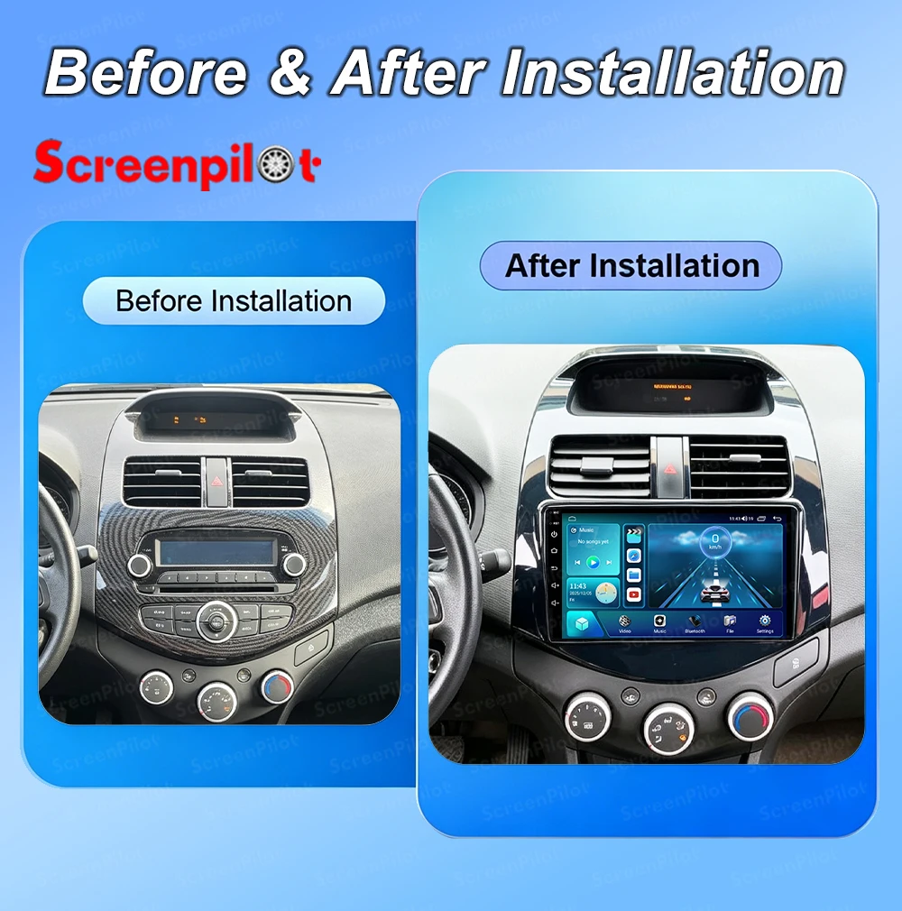 Android 16 For Chevrolet Spark Beat Matiz Creative 2010 -2014  Car Radio Stereo Head Unit Multimedia Video Player GPS Navigation