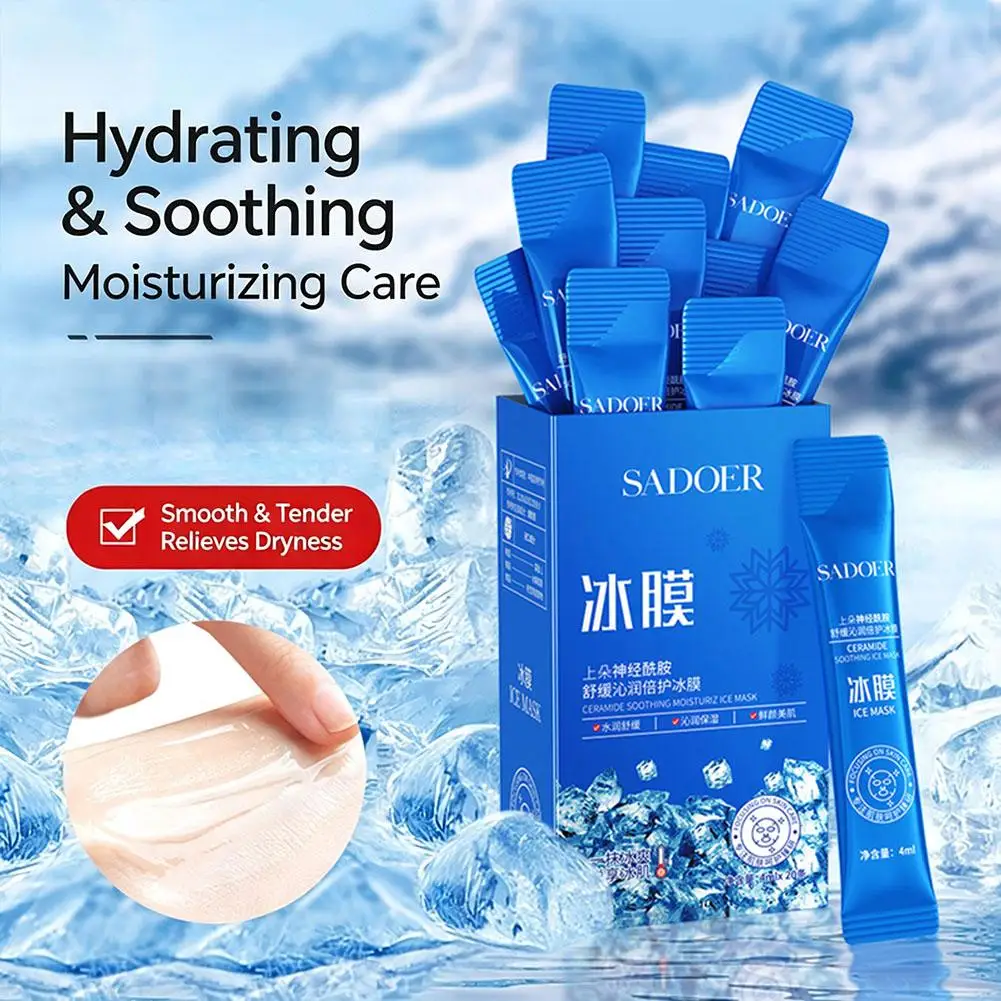 Ceramide Soothing Hydrating Ice Mask Relieves Dryness Moisturizing Sleeping Face Mask For Skin Care