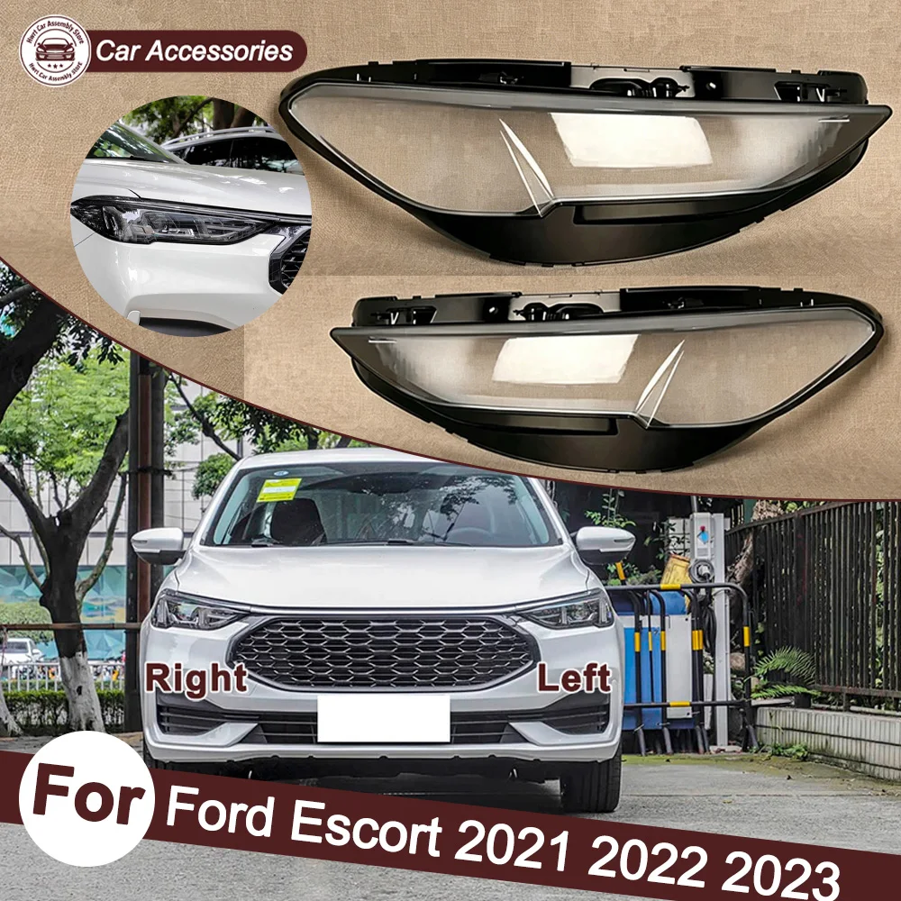 

Front Headlight Shell Headlamp Transparent Lampshade Cover Lens Plexiglass Auto Replacement Parts 2For Ford 021 2022 2023 Escort