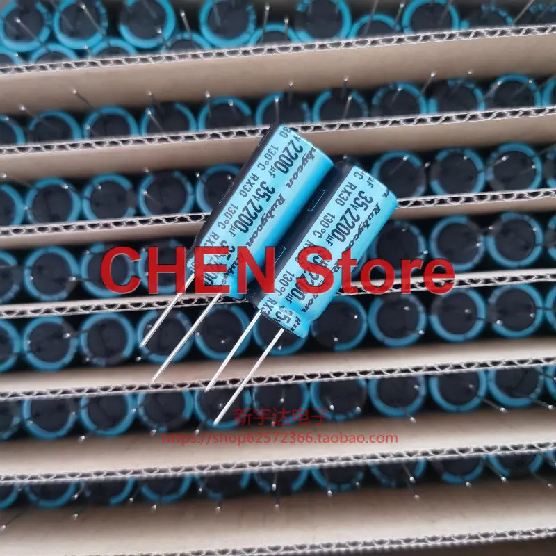 10PCS/lot original Rubycon RX30 35V2200UF 16X35MM 130C electrolytic capacitor 2200UF 35V free shipping