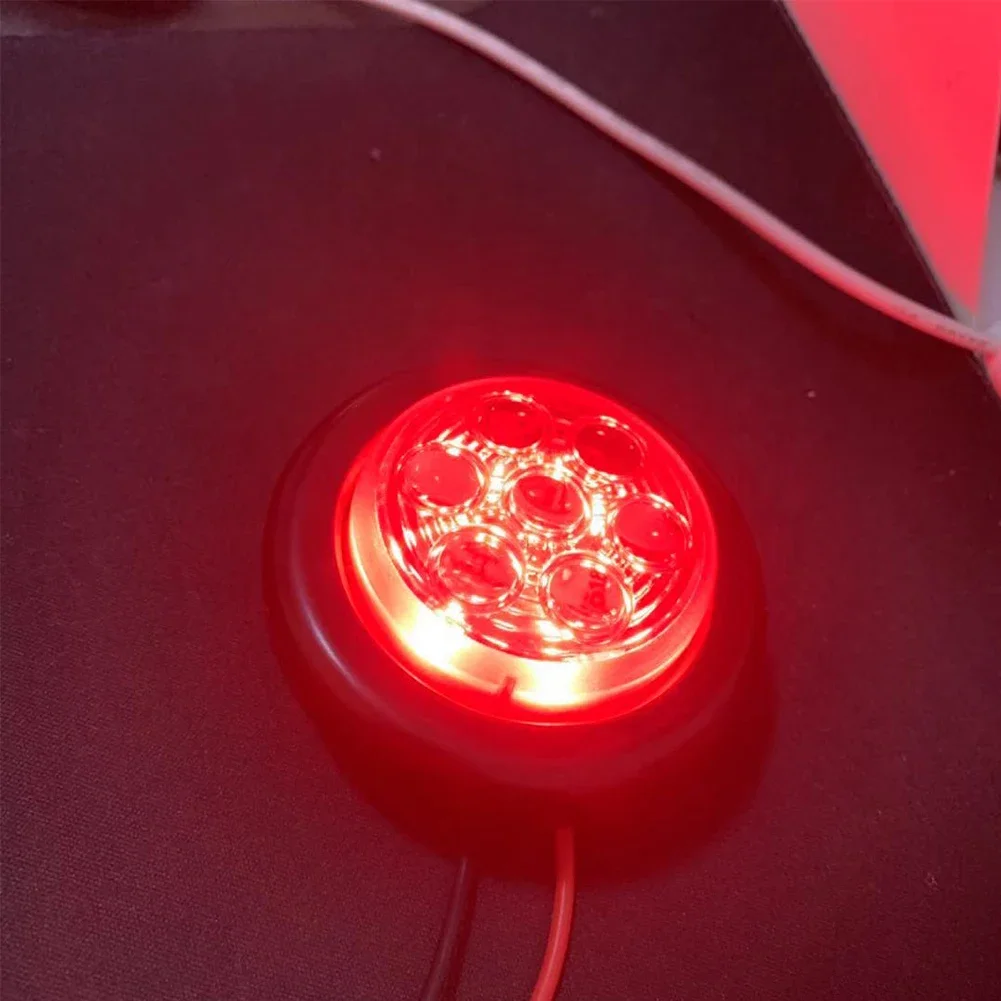 Truck Side Lights 12V 24V Trailer Clearance Lights 7 LED Marker Lights Round Rear Light Yellow Red White