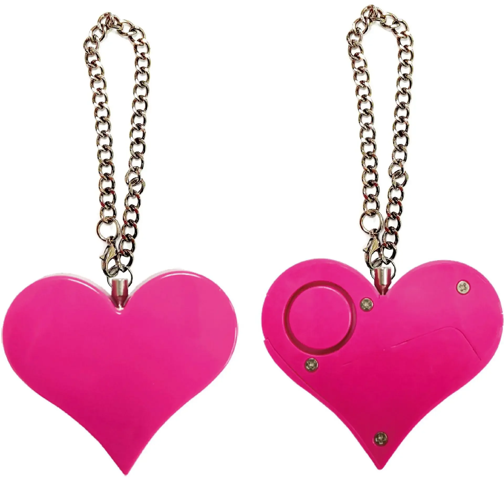 130DB Personal Alarm Attack Alarm Heart Shape Personal Security Alarm Keychain Emergency Self D efense Siren
