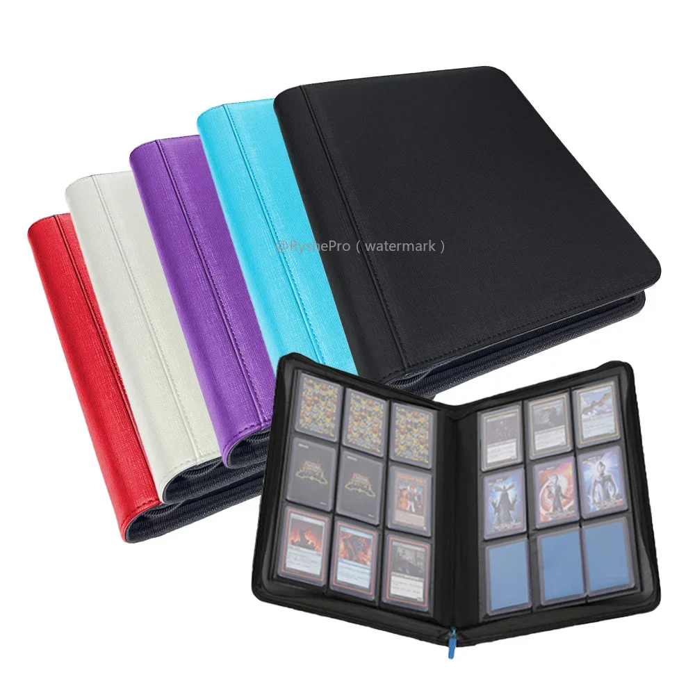 9 Pocket PU Leather Toploader Binder Holds 252 Toploaders 3
