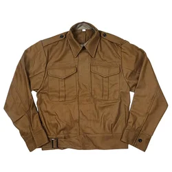 WW2 P37 British Soldier Training Jacket Loose Casual Training Coat Copy WW II Version of Men's Vintage P37 Jacket