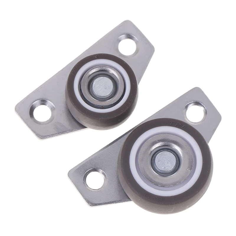 1/4Pcs Home Silent Rubber Casters Drawer Wheels For Furniture Cabinet Table Of Side Installation Low Profile Replace Wheels