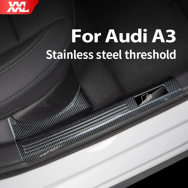 For Audi A3 8Y 2021 2020 Sportback Limousine Sedan Car Door Running Boards Threshold Strip  Decoration Auto Interior Accessories