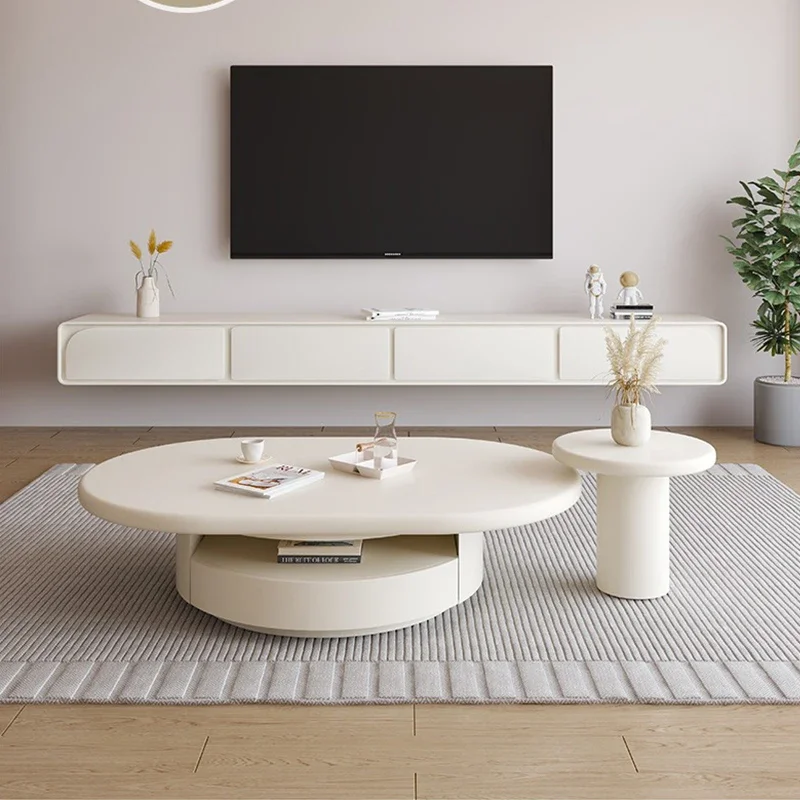 

French cream wind mother cloud coffee table
