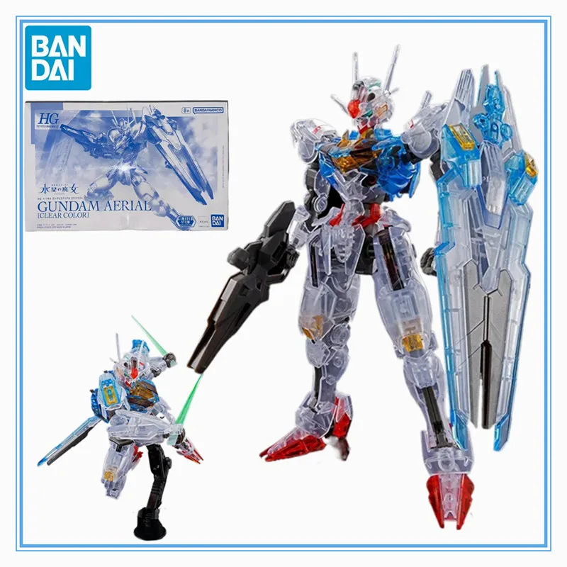 

Latest Original Genuine HG 1/144 The Witch From Mercury Series GUNDAM AERIAL CLEAR COLOR Transparent Bandai Anime Model Toys