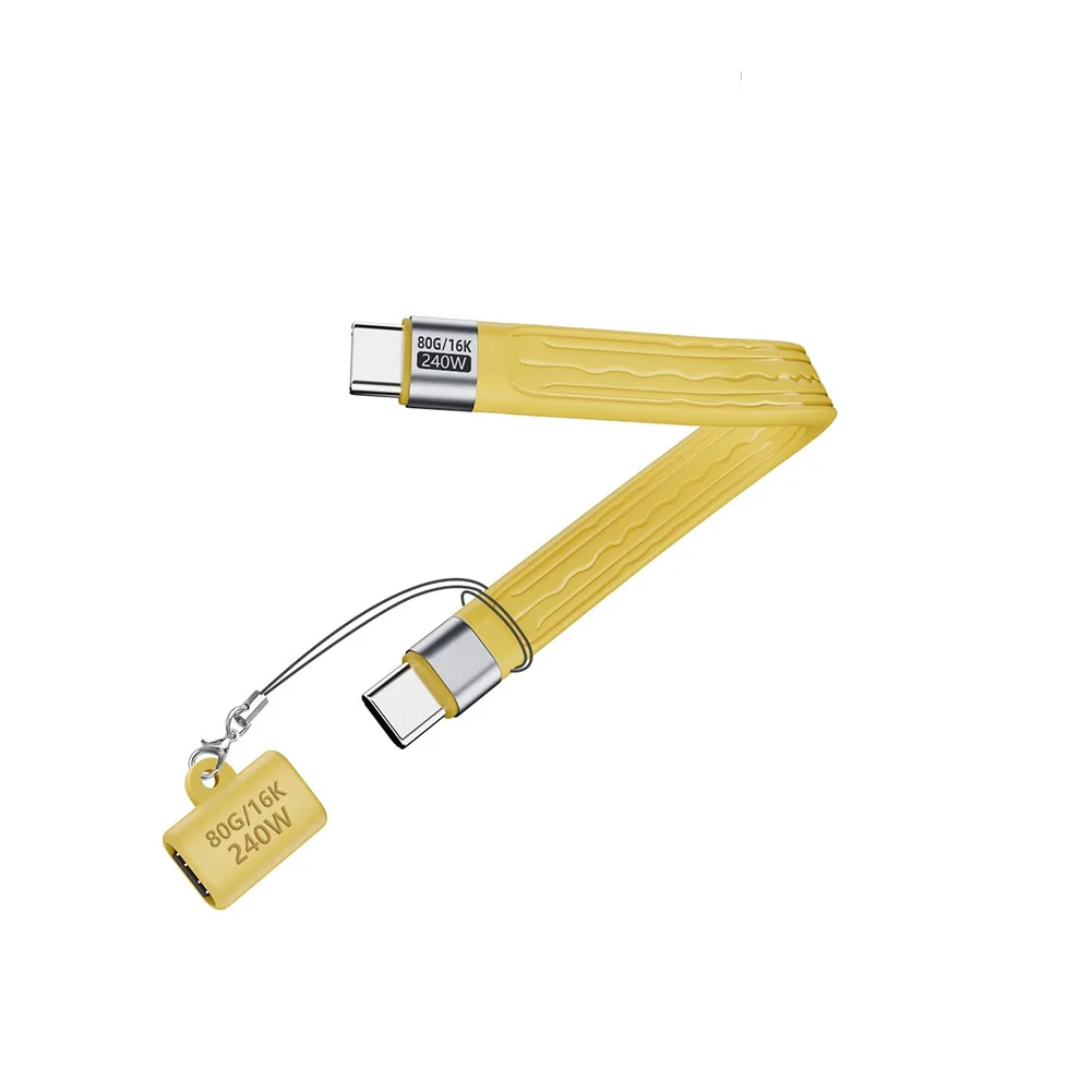 Fast Charging Cord 240W Power 80Gbps USB 4.0 16K Video Data Transfer Cable Fully Compatible Soft Board Cable For Laptop