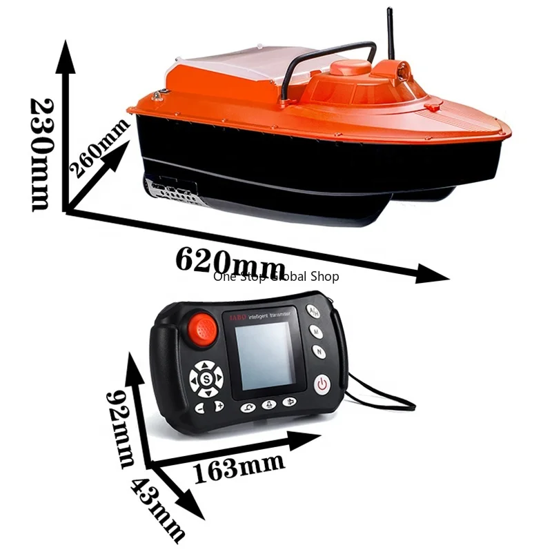 Europa Alemanha Orange JABO 2 2CG 7.4V10A Duas Baterias de Lítio Sonar GPS Localizador de Peixes Barco de Isca RC para Pesca de Carpa