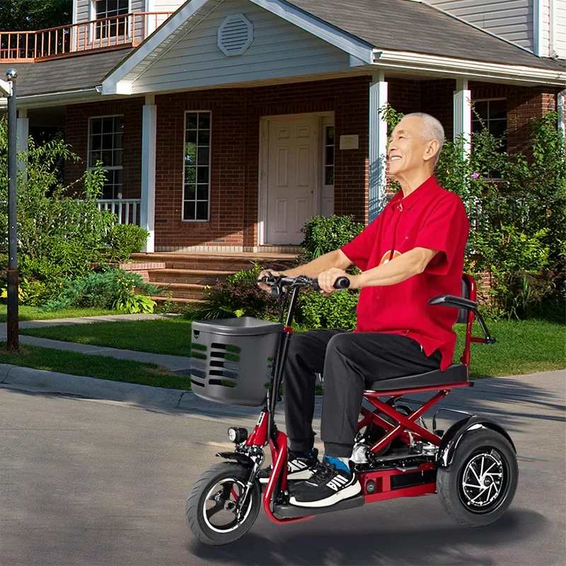 LM1S-Experience Unrivaled Comfort and Mobility: Ultra-light Foldable 3-Wheel Scooter for Disabled and Elderly