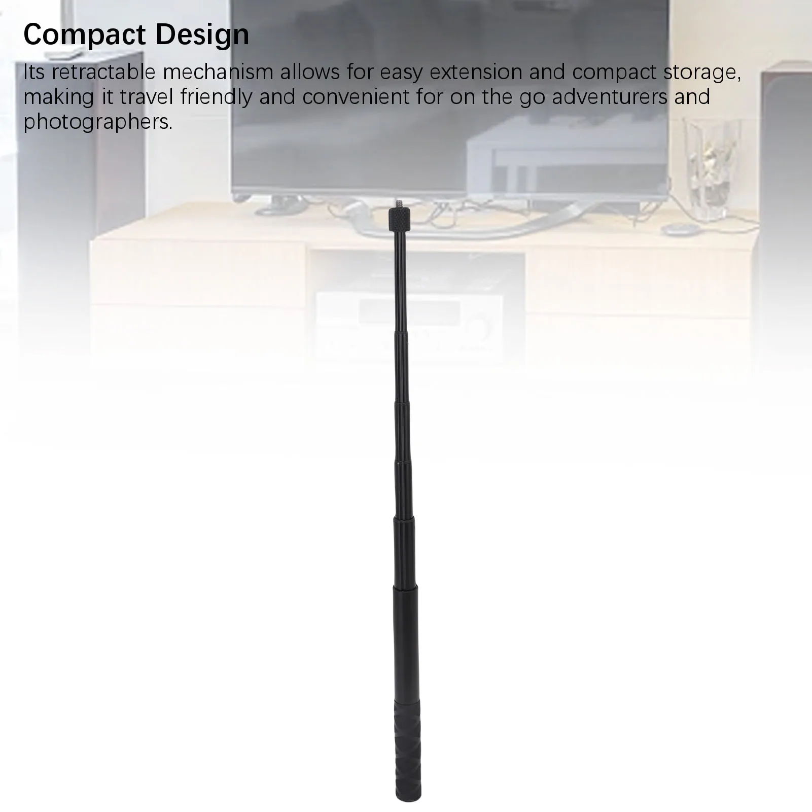 自撮り棒延長ロッド 強力な互換性 ポータブルメタルカメラ自撮り棒延長ロッド 広角写真撮影用