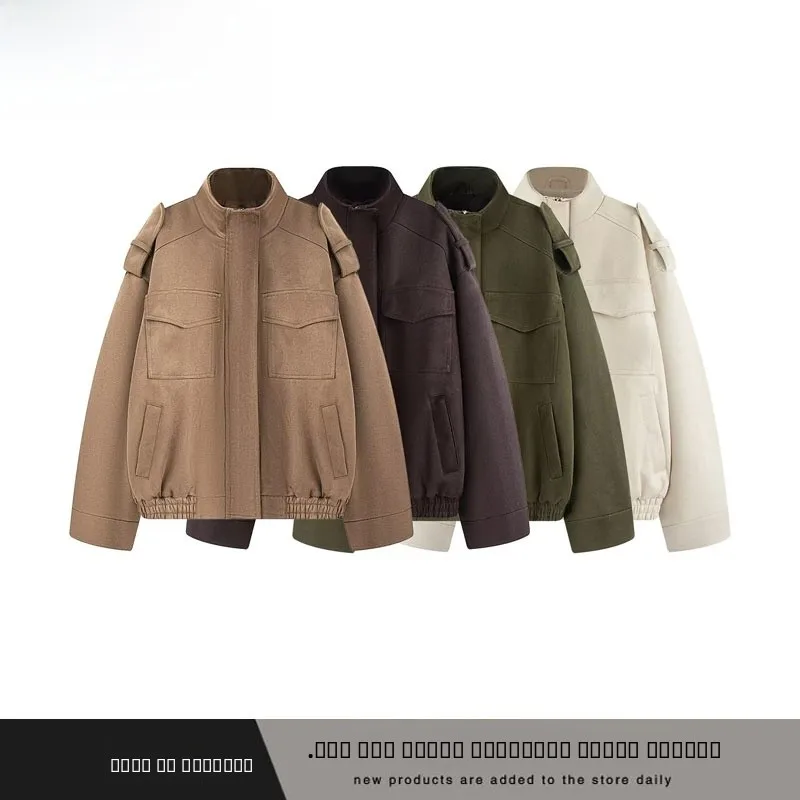 خريف شتاء جديد المرأة Faion ket مزين فو الجلود Jaet السلس الملمس بولي الجلد الجلد ألياف البوليستر طويلة Sve سستة