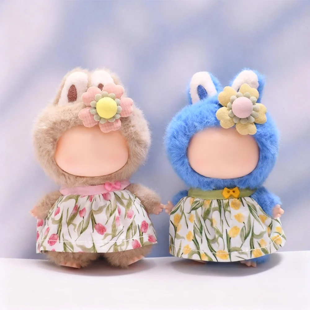 

Кукольная одежда для 4,0 Labubu, аксессуары 10 см, мини-одежда «Любовь», юбка с цветком, роскошный наряд, брелок, украшение, подарки для вечеринки «сделай сам»