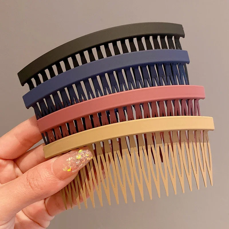 Solod Color Plastic Side Hair Twist Comb French Twist Comb for Women 20 Teeth Fine Hair Clips Fashion Hair Accessories Wholesale