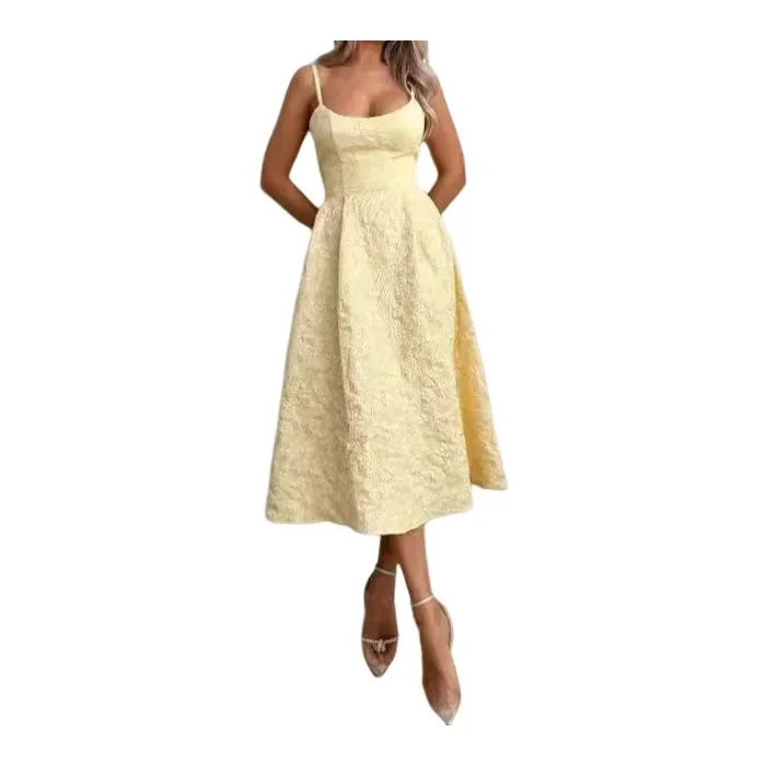 2024 nouvel été Vintage taille haute couleur Dr coton Princ Sle Midi Dr fermeture à glissière imprimé fleuri Svel