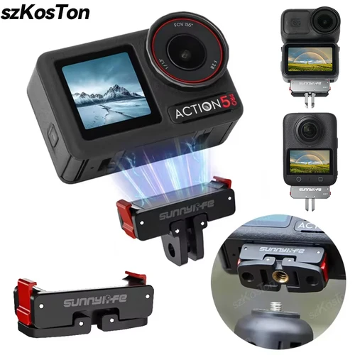 Adaptador magnético para DJI Osmo Action 5 Pro OSMO 360/NANO placa de liberación rápida para DJI Action 3 4 accesorios de expansión de cámara