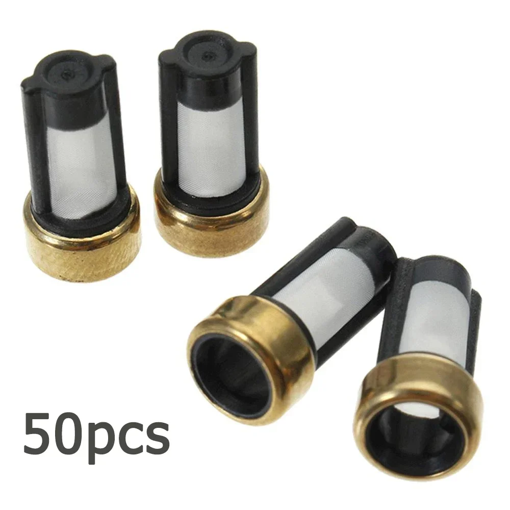 50pcs Fuel Injector Micro Basket Filter Universal Fit For ASNU03C Injector Repair Tools 6*3*12mm Auto Replacement Parts