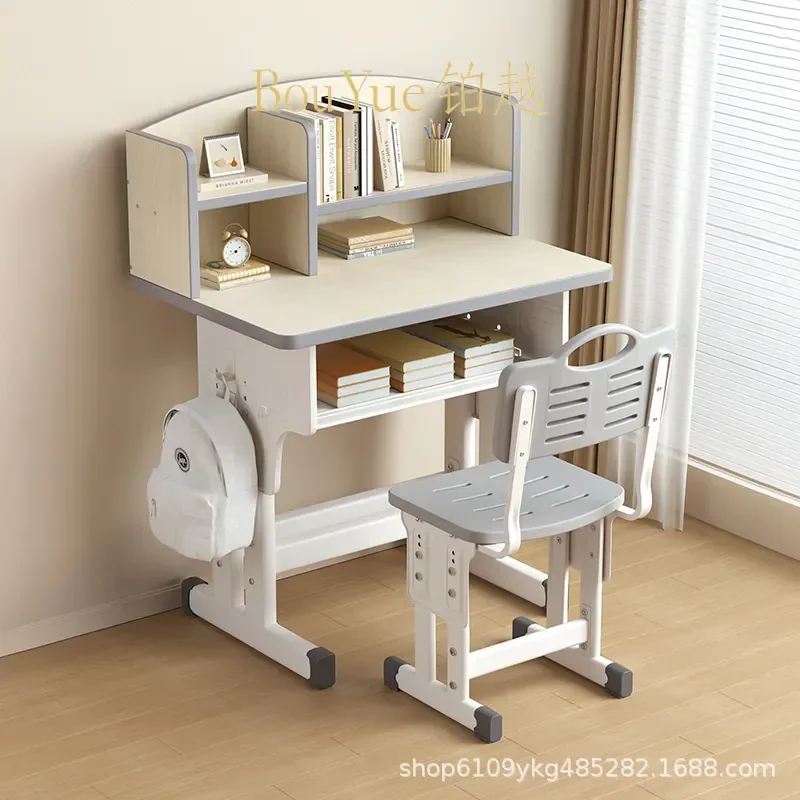 Kids Study Desk and Chair Set Ergonomic Student Writing Table for Primary School Children Home Homework Furniture