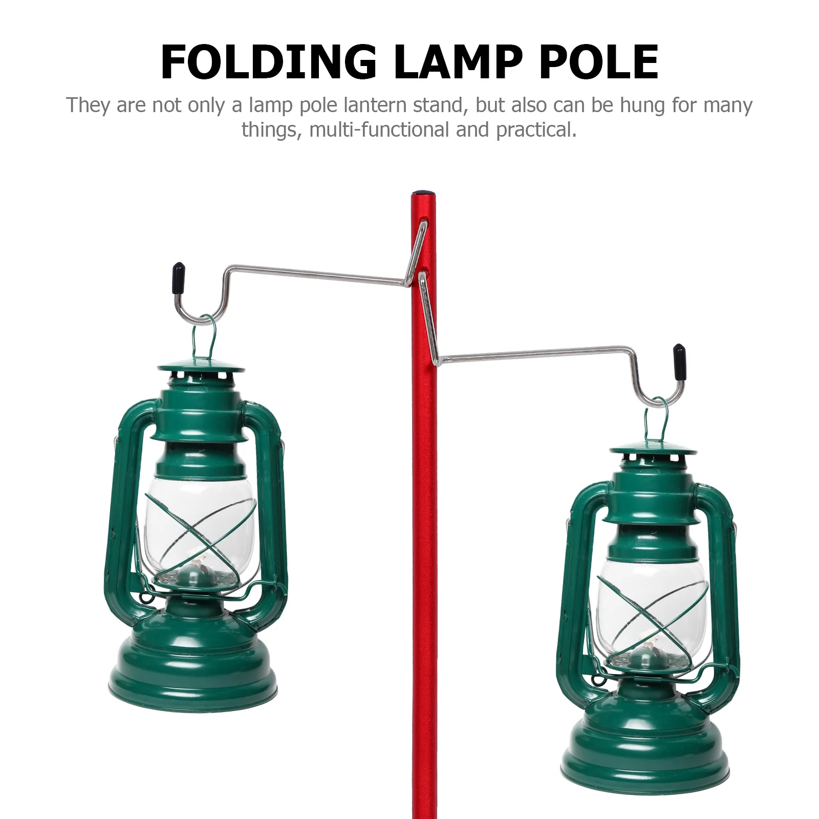 

1 set Aluminum Alloy Portable Camping Lamp Pole Lightweight Durable Outdoor Lantern Holder For Hiking Fishing Multi-Functional