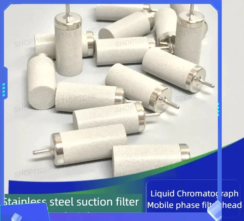 Stainless Steel Suction Filter Head 1/8 Filter Cup Liquid Chromatography Solvent Filter Head Sinker