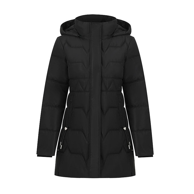 Women's Medium and Long Winter News Slim and Thin Thickened Korean Version Hooded Jacket Comfortable and Beautiful Fashion