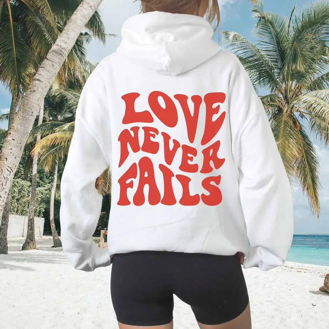 Preppy Hoodie Love Never Fails Hoodie College Hoodie Trendy Hoodie Oversized Hoodie, Tumblr Hoodie Oversized Sweater