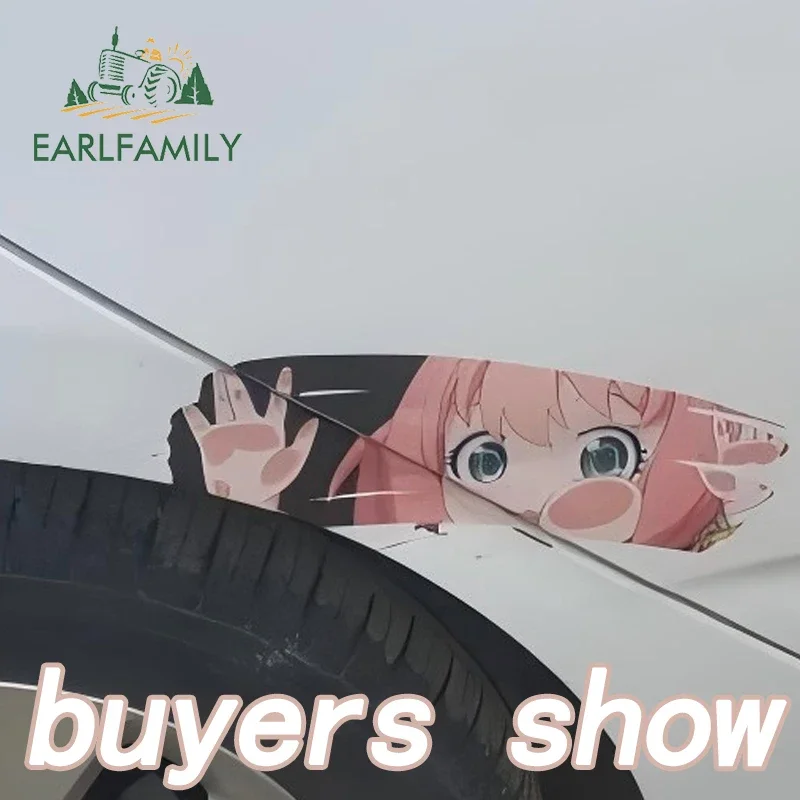 EARLFAMILY-pegatinas de vinilo para ventana de motocicleta, calcomanía de envoltura de coche, caravana, Anime, impermeable, accesorios de coche,