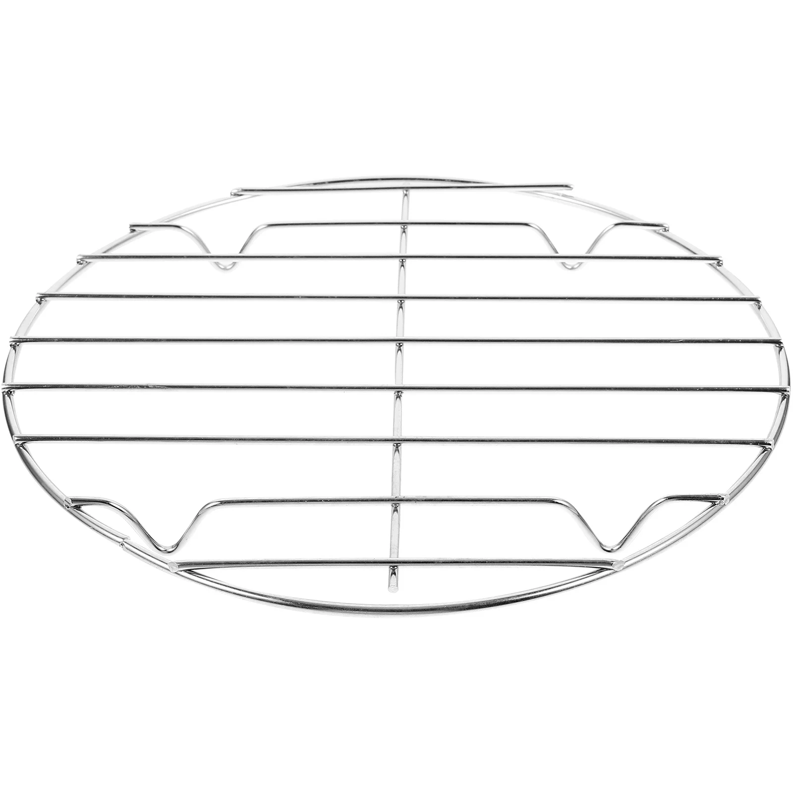

Stainless Steel Round Grill Rack 22cm Portable Bbq Meat Fish Vegetable Net Rack Long Lasting Rust Resistant Even Heat
