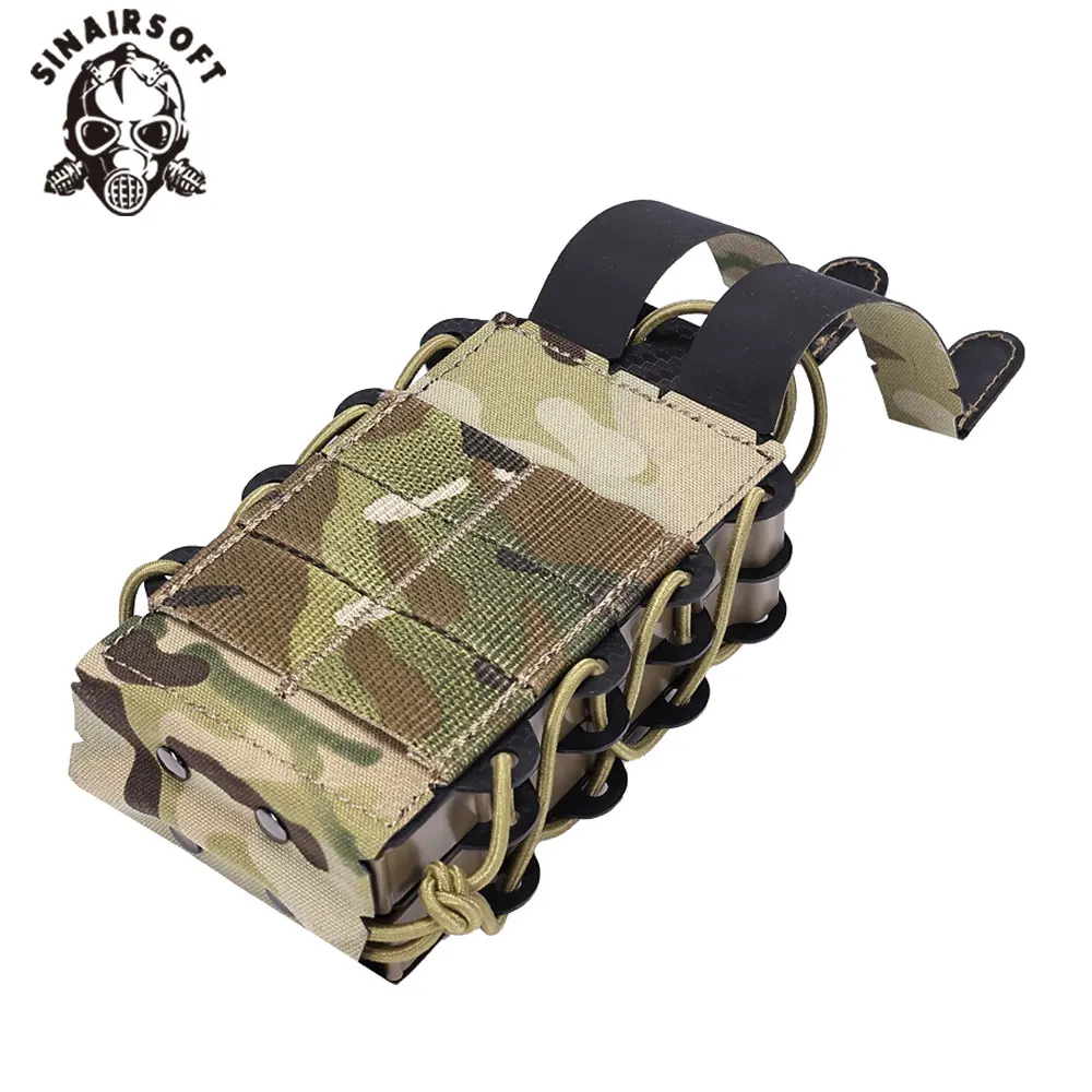 Тактический двухслойный чехол Molle для журналов Mag Pouch для 5,56/7,62 M4 AK AR15 Laser Mag Magazine Pouch Holder Охотничье снаряжение