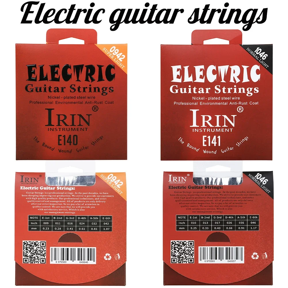 IRIN Electric Guitar 6Strings High Carbon Alloy+Nickel Steel Winding Guitar Strings 1-6 String Set Guitar Accessories