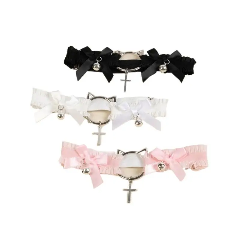 

(New) 1PCS Lace Love Elastic Bow Leg Ring Love Lolita Bride Leg Garter Thigh Ring Role Playing Leg Ring Wedding Sexy Garter