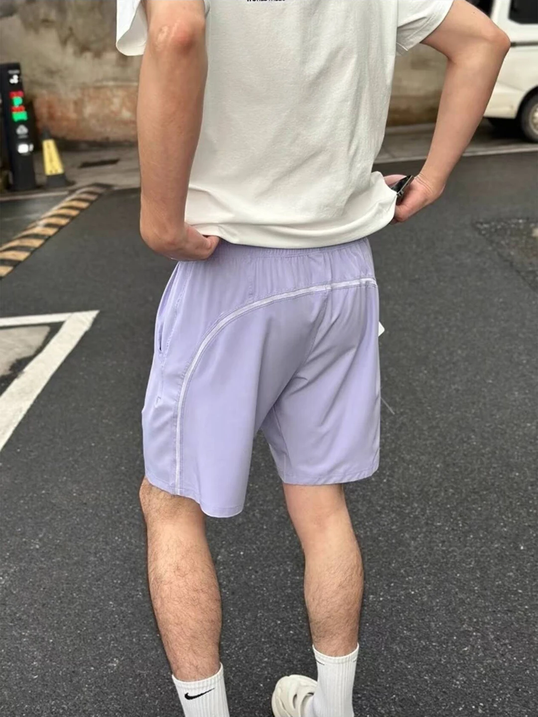 

Qui Dry Light Blue Ice Silk Men's orts Summer Thin Straight Leg Running Training Pants Breathable Outdoor Sports orts