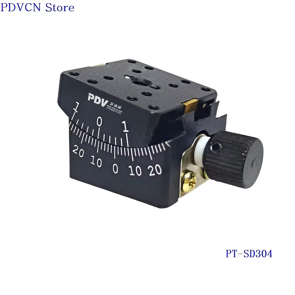 PT-SD303 Precise Manual Goniometer Stage, Dovetail Platform, Optical Sliding Table, Rotation Range: +/-15 degree