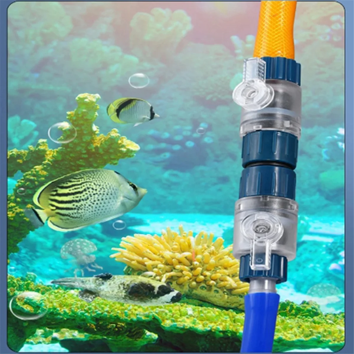 20mm Aquarium Filter Water Hose Flow Control Double Tap Quick Release Connector Fish Tank Filter Replace Accessories